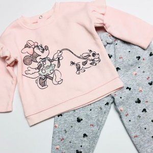 Disney Baby 2 Piece Minnie Mouse Ruffle Outfit | 3-6 Months